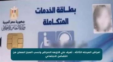 أمراض المرحلة الثالثة.. تعرف على قائمة الأمراض ونسب العجز المعلن من التضامن الاجتماعي